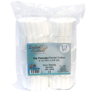 Role de vata hidrofila din bumbac pentru uz stomatologic, Bambino, 12 mm Role de vata hidrofila din bumbac pentru uz stomatologic, Bambino, 12 mm