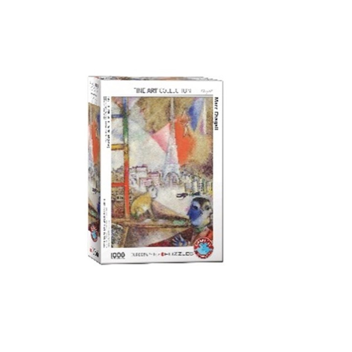 Пъзел Eurographics - Marc Chagall, Paris through the window, 1000 части
