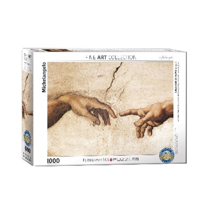 Пъзел Eurographics - Michelangelo Buonarroti, The creation of Adam, 1000 части