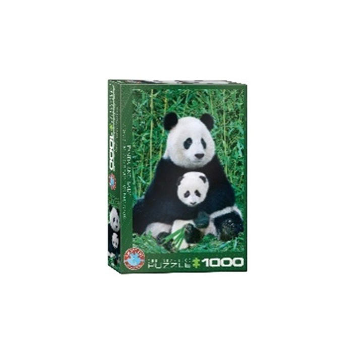 Пъзел Eurographics - The panda family, 1000 части