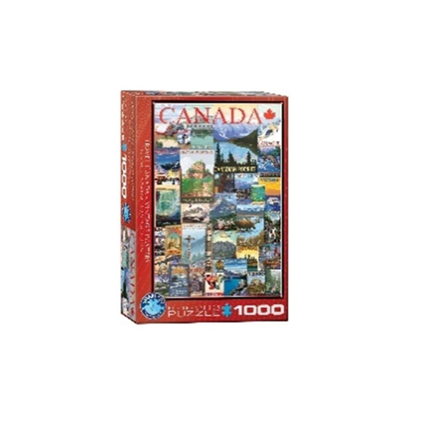 Puzzle Eurographics - Travel Canada vintage posters, 1000 piese