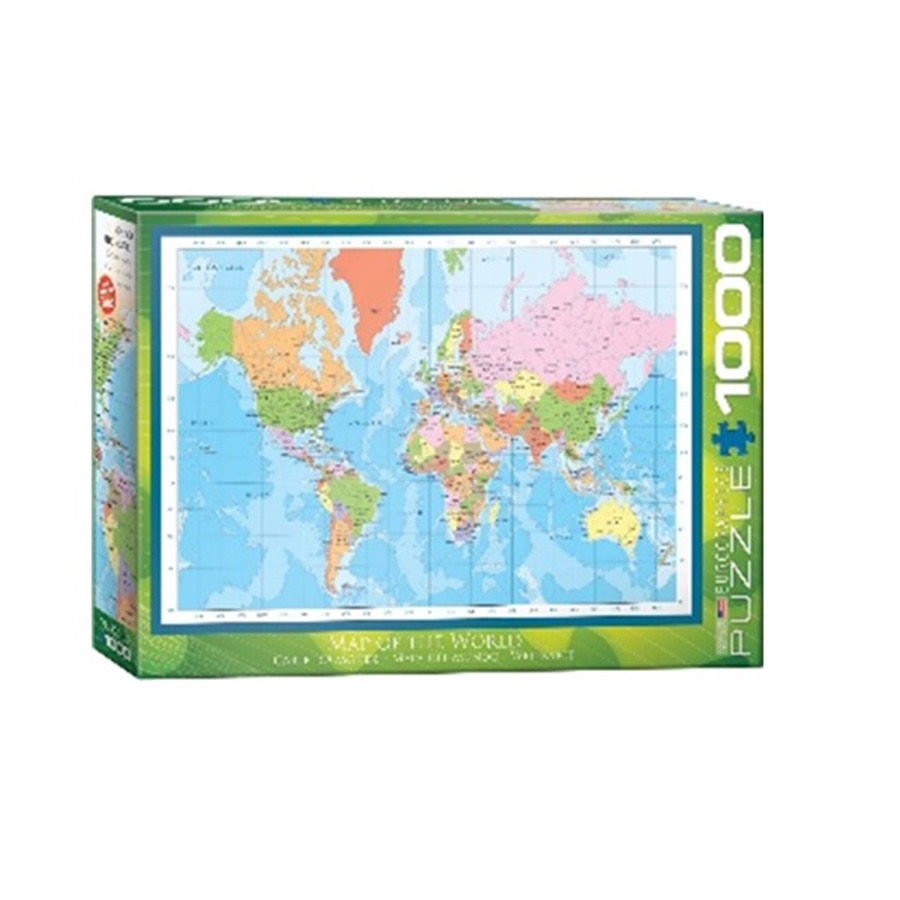 Puzzle Eurographics - World map, 1000 piese