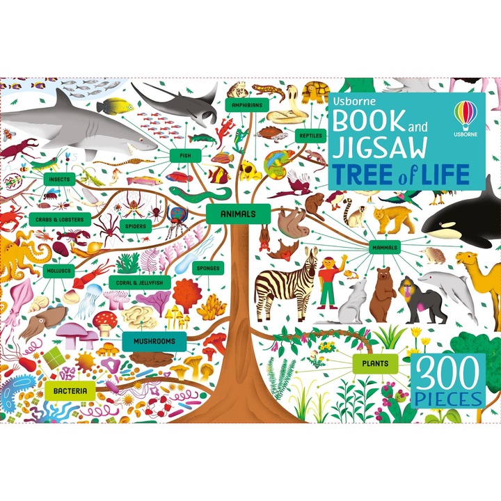 Пъзел 300 части и книга - Usborne Book and Jigsaw: Tree of Life, кашон
