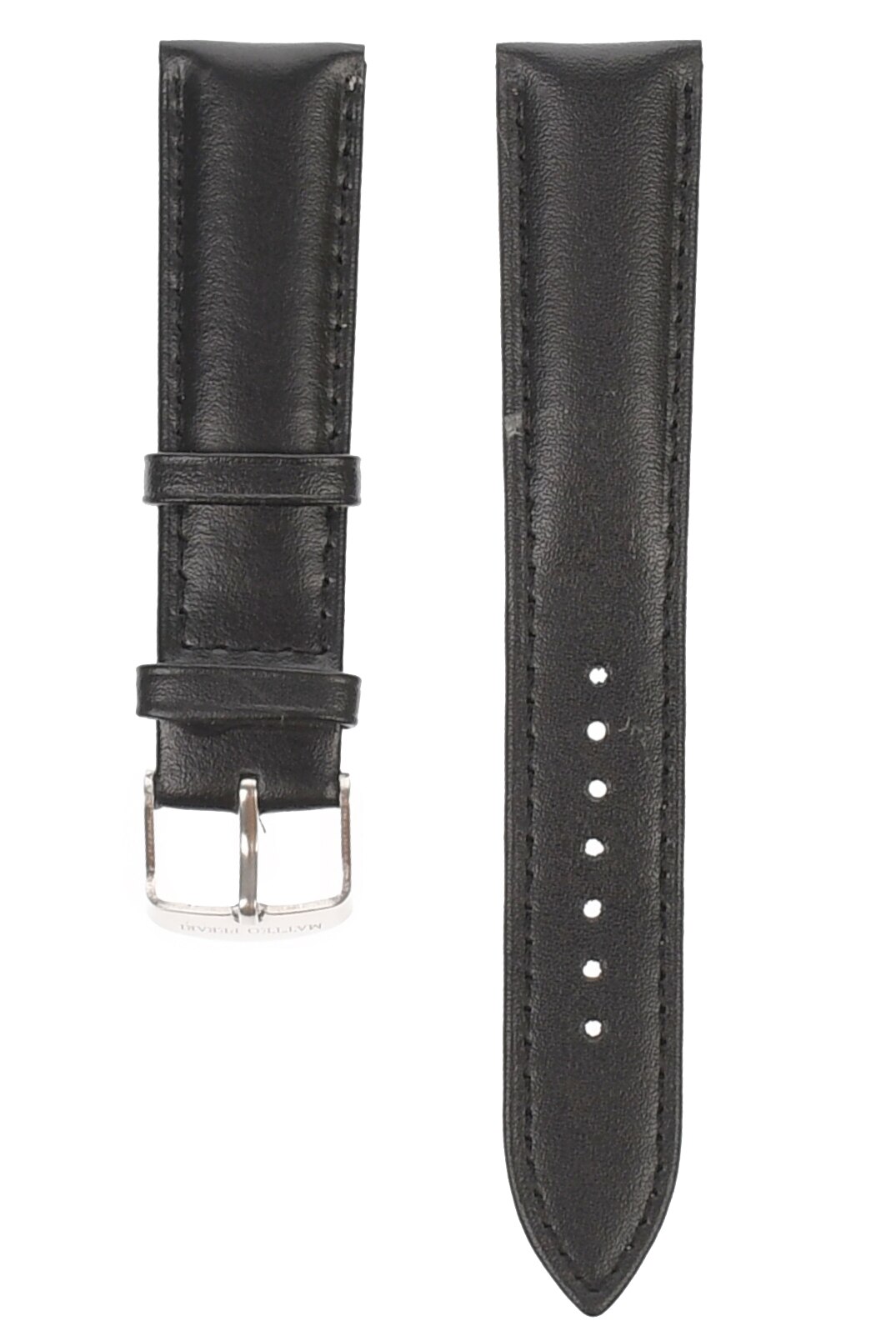 Curea de ceas din piele Matteo Ferari, 18 mm x 20 cm, negru