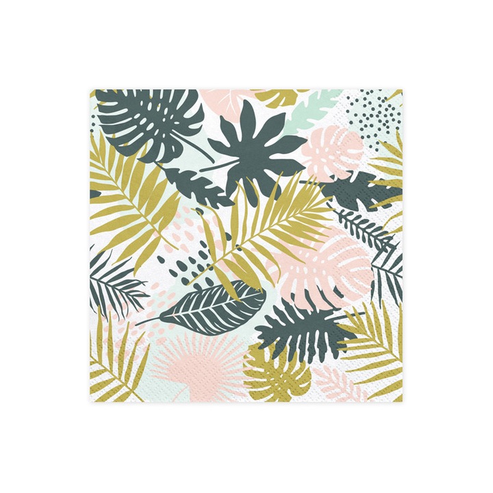 Комплект от 20 салфетки Aloha, многоцветни, 33x33 см