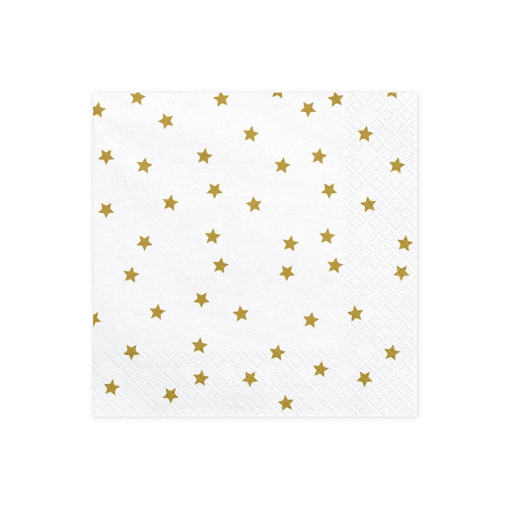 Комплект от 20 салфетки Golden Star, бели, 33x33 см