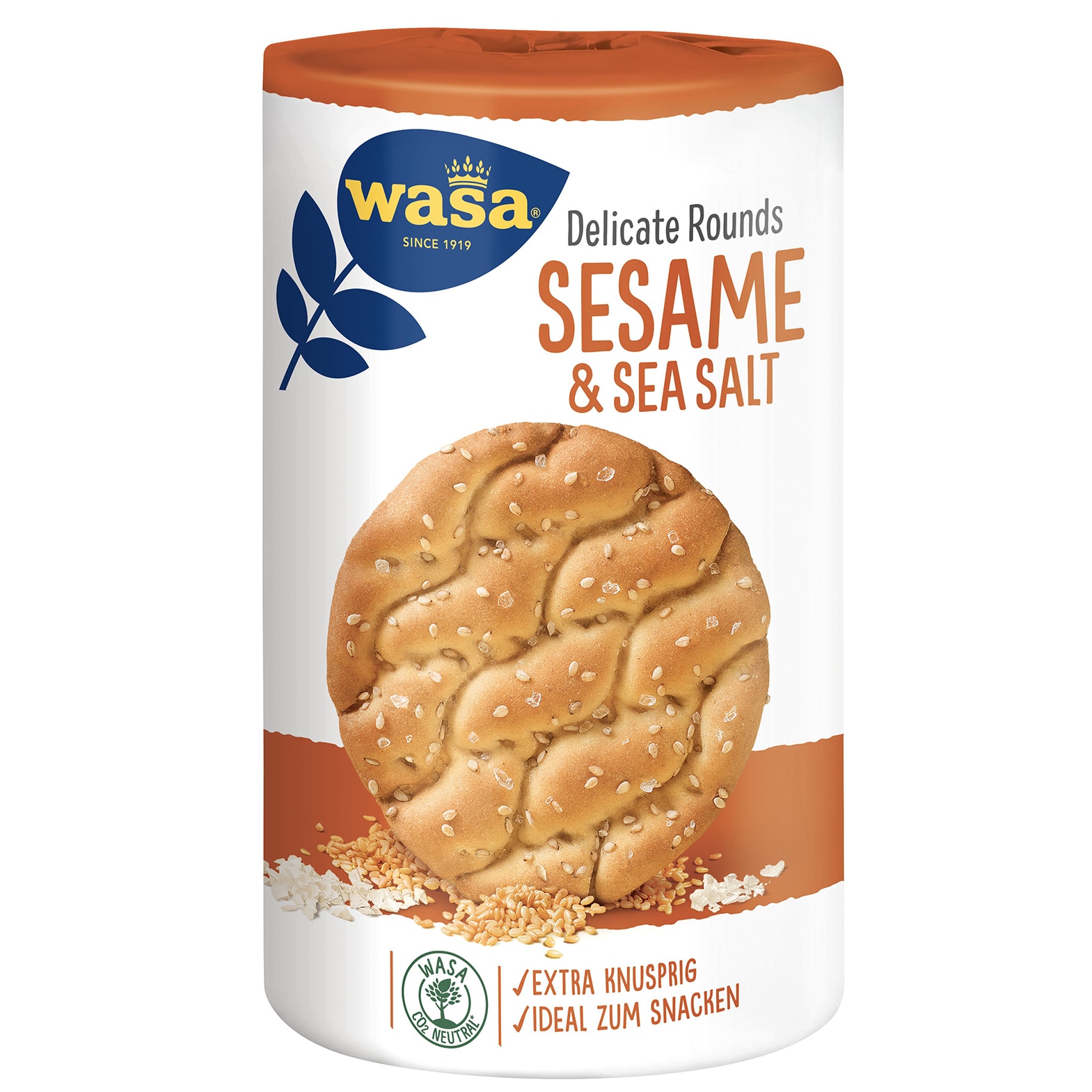 Paine prajita cu susan si sare de mare Wasa, 290g
