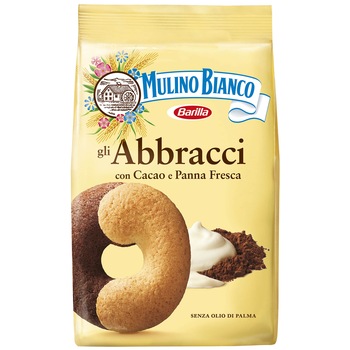 Biscuiti cu cacao si frisca Mulino Bianco Abbracci, 350g