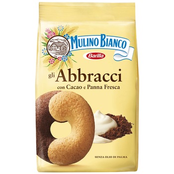 Biscuiti cu cacao si frisca Mulino Bianco Abbracci, 350g Biscuiti cu cacao si frisca Mulino Bianco Abbracci, 350g