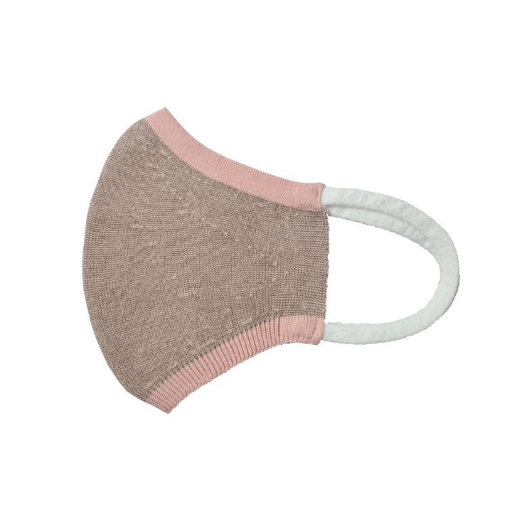 Защитна маска за многократна употреба, с външен слой от сребърна нишка, 3 слоя, за възрастни, розова