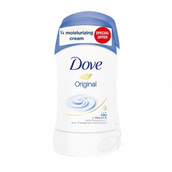Pachet Promo: Deodorant stick Dove Original, 2 x 40 ml Pachet Promo: Deodorant stick Dove Original, 2 x 40 ml