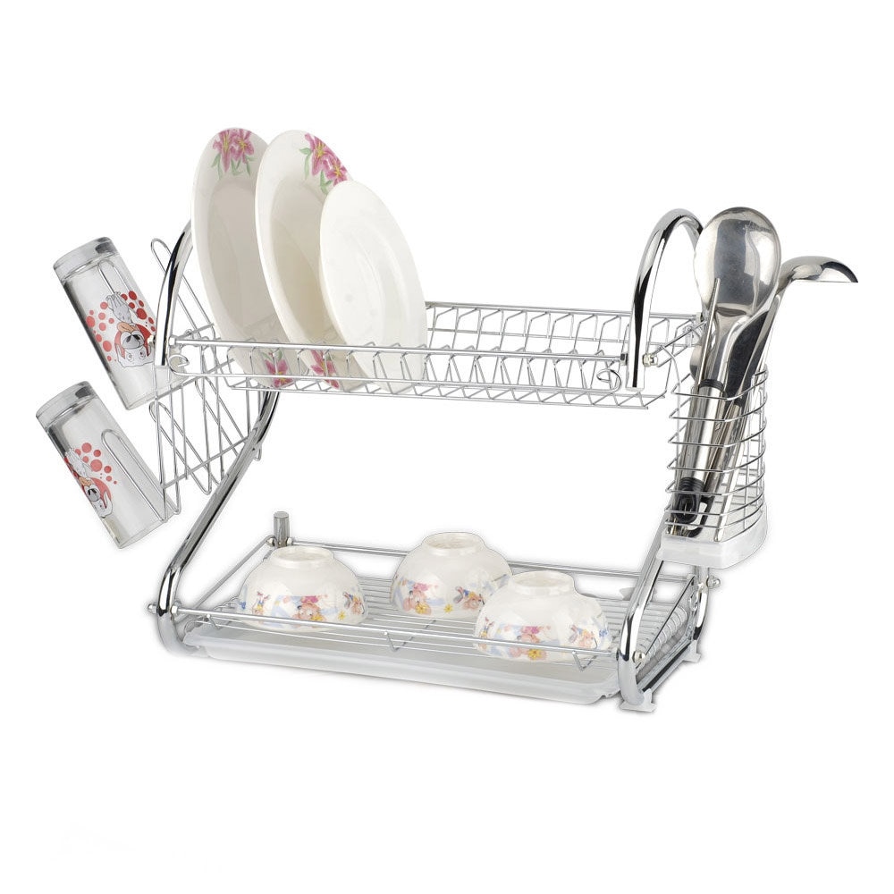 Suport uscator de vase Rosberg R53000A, 55х25х38 cm, Chrome