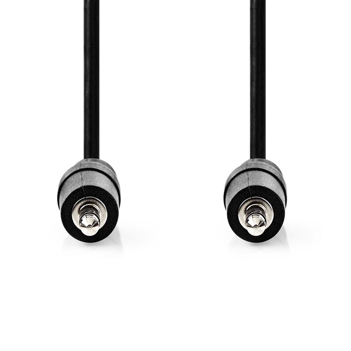 Аудио кабел Nedis 3.5 мм жак, plug - plug, стерео, 3 м, Черен
