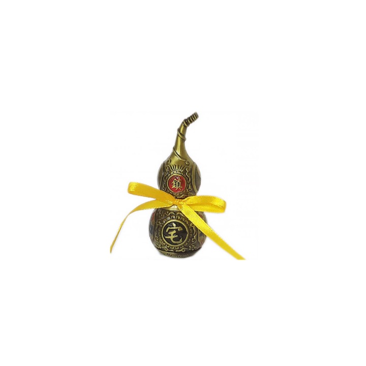 GOBI Wu Lou egészségügyi amulett, a legerősebb feng shui gyógymód egészségügyi problémákra, vintage arany fém