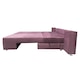 Canapea extensibila Rafael 160, Iza, Relaxa, lada, noptiere, perne, culoare roz pudra, plus, 250x105x85