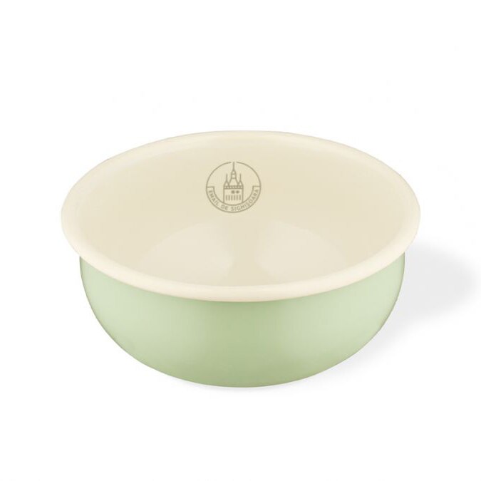 Bol clasic Email de Sighisoara, 0.75 L, Ø14 cm x 6.8 cm, Verde fistic