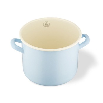 Oala Email de Sighisoara, 5 L, Ø20 cm x 16.5 cm, Albastru pastel Oala Email de Sighisoara, 5 L, Ø20 cm x 16.5 cm, Albastru pastel