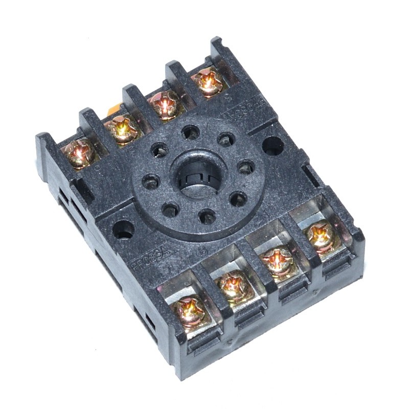 Индустриално реле 220V-AC / 11P, с букса, 11 пина - eMAG.bg