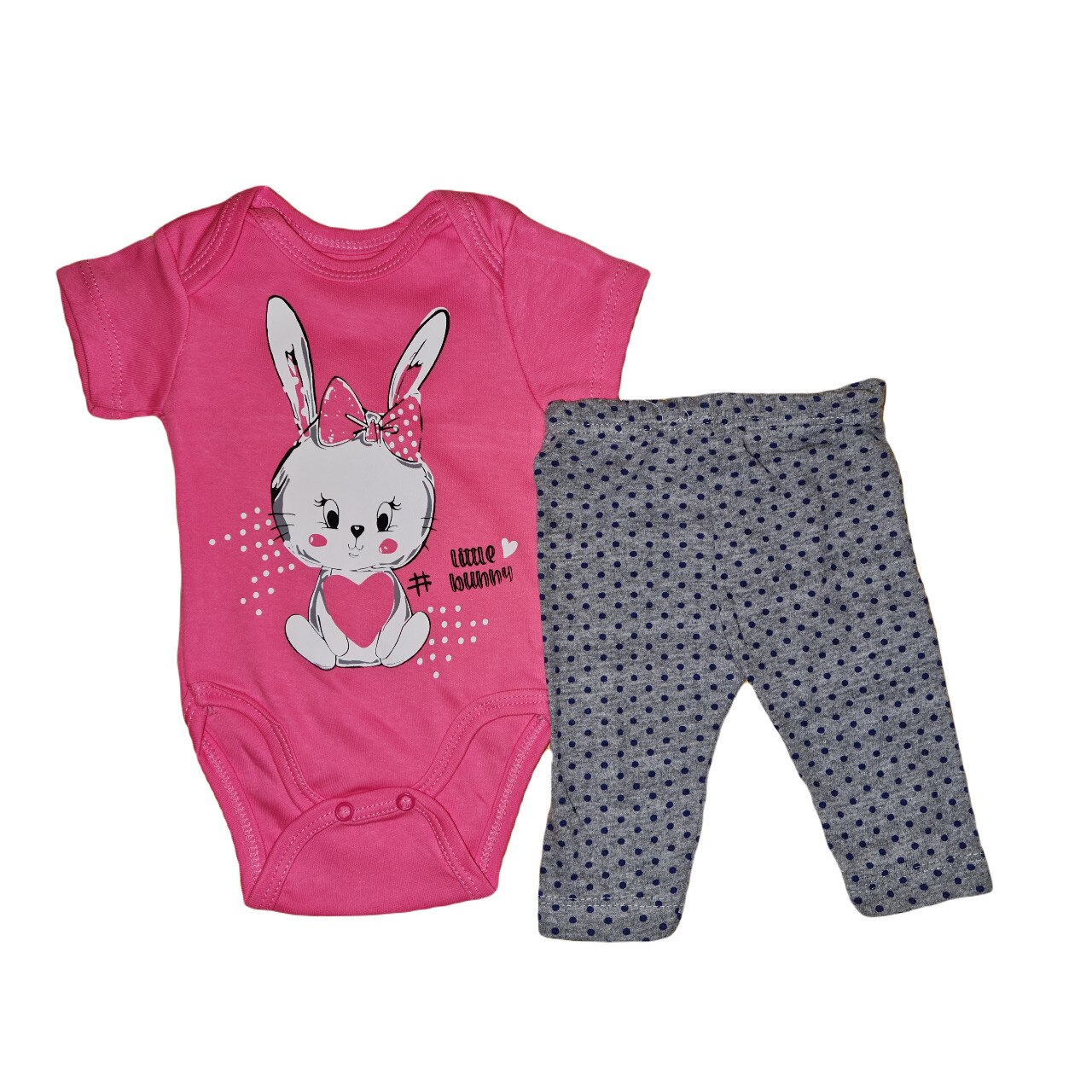 Set Body maneca scurta cu Pantaloni scurti roz