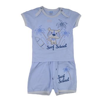 Compleu 2 piese de vara pentru baieti Koala Surfing 2465A_86 cm, Albastru 86 CM Compleu 2 piese de vara pentru baieti Koala Surfing 2465A_86 cm, Albastru 86 CM