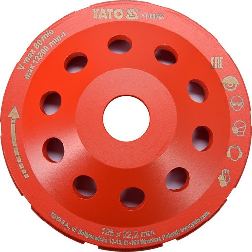 Disc cupa diamantat Yato pentru asfalt 125X22.2 mm
