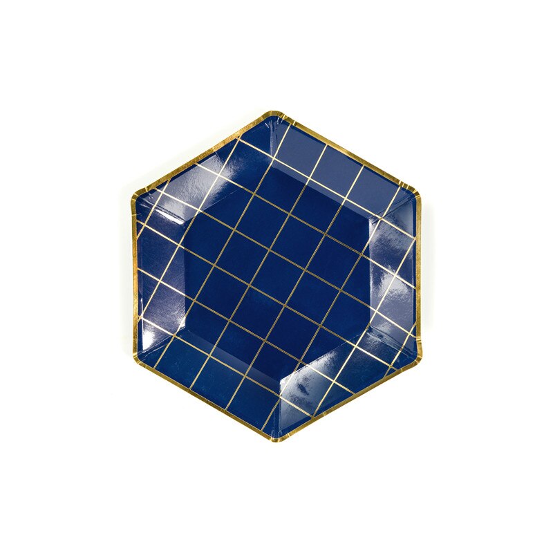 Set 6 Farfurii cu Dungi, Multicolor, 23 cm