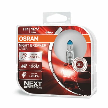Set becuri auto Osram Night Breaker Laser, tip H1, 12V, 55W, P14.5s, +150% mai multa lumina 64150NL, 2 buc Set becuri auto Osram Night Breaker Laser, tip H1, 12V, 55W, P14.5s, +150% mai multa lumina 64150NL, 2 buc