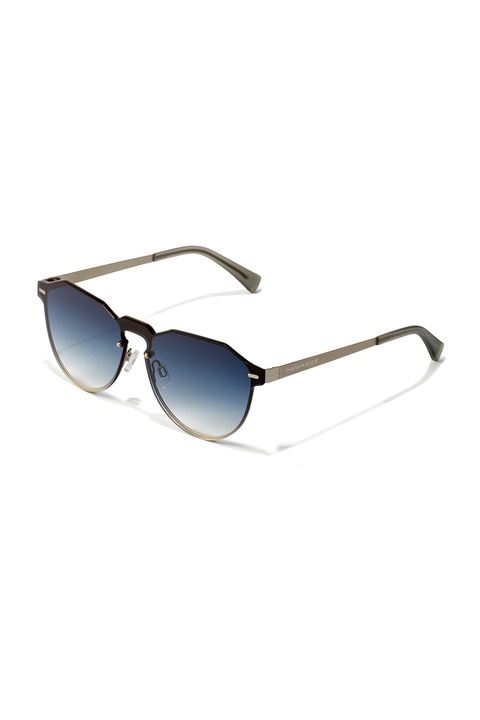 Hawkers, Ochelari de soare unisex cu rama metalica Warwick, 141-00-120, Negru/Argintiu