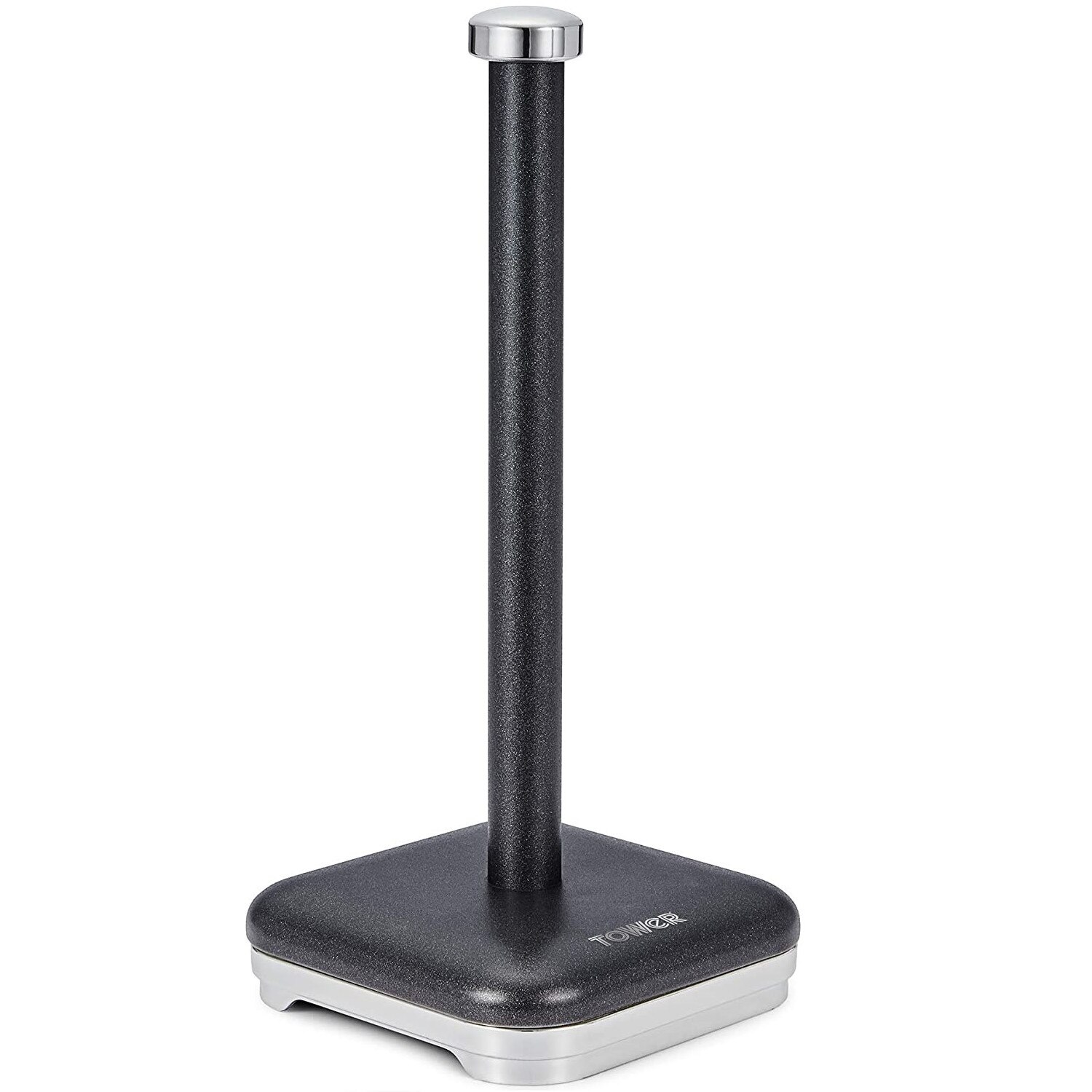 Suport pentru hartia prosop Tower T826017B, fabricat din otel inoxidabil, culoare negru