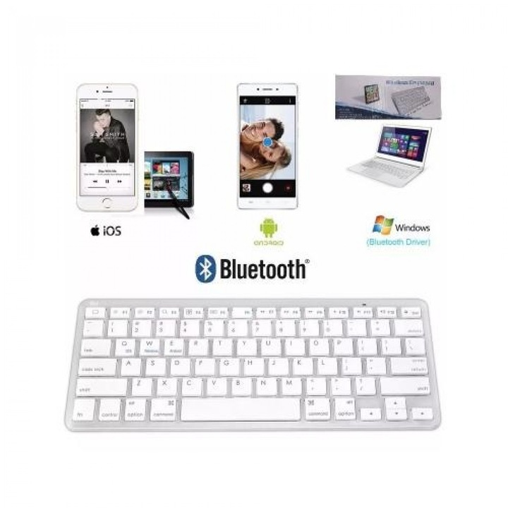 Bluetooth billentyűzet, vezeték nélküli, vékony billentyűzet