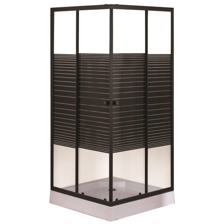 Cabina de dus Adonia SW-824B, 90x90x195, negru