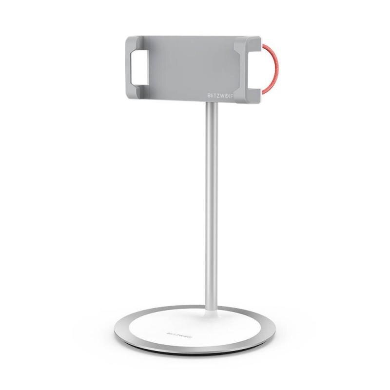 Suport universal tableta si telefon BlitzWolf BW-TS2, rotire 360 grade, aluminiu, Silver