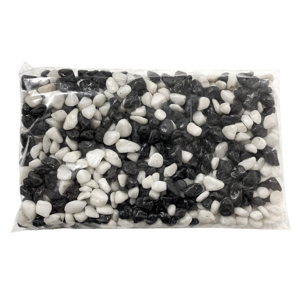 Pietris acvariu decorativ black & white 1 Kg