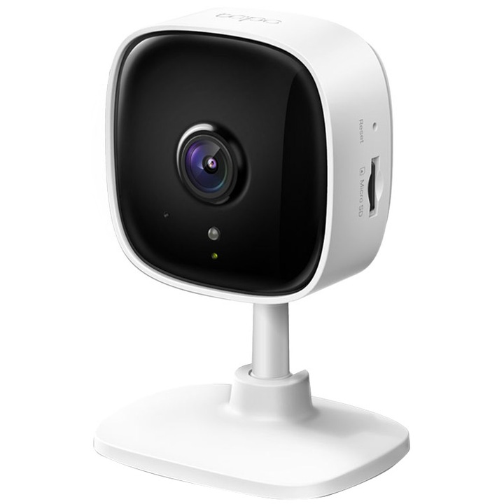 TAPO C110 megfigyelő kamera, Full HD 1080P, vezeték nélküli audió-videó funkcióval, mozgásérzékeléssel, hang- és fényriasztással, fehér