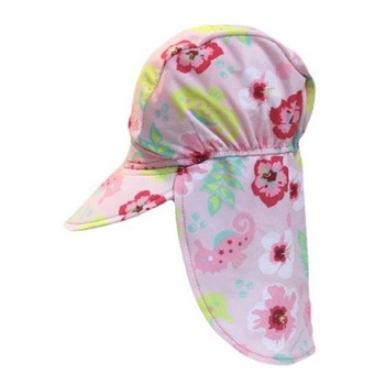 Sapca de soare cu protectie gat UPF50+, Banz, Pink Floral Mix Sapca de soare cu protectie gat UPF50+, Banz, Pink Floral Mix