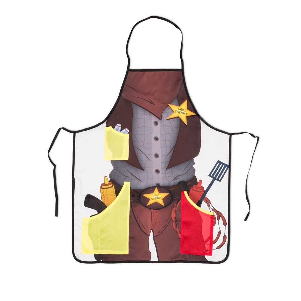 Sort pentru gratar Sheriff cu insigna deschizator