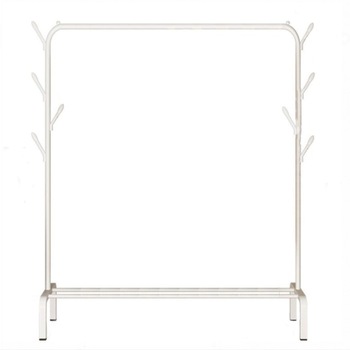 Dulap haine suport umerase, cuier lateral si suport incaltaminte cu cadru metalic, alb, buz Dulap haine suport umerase, cuier lateral si suport incaltaminte cu cadru metalic, alb, buz