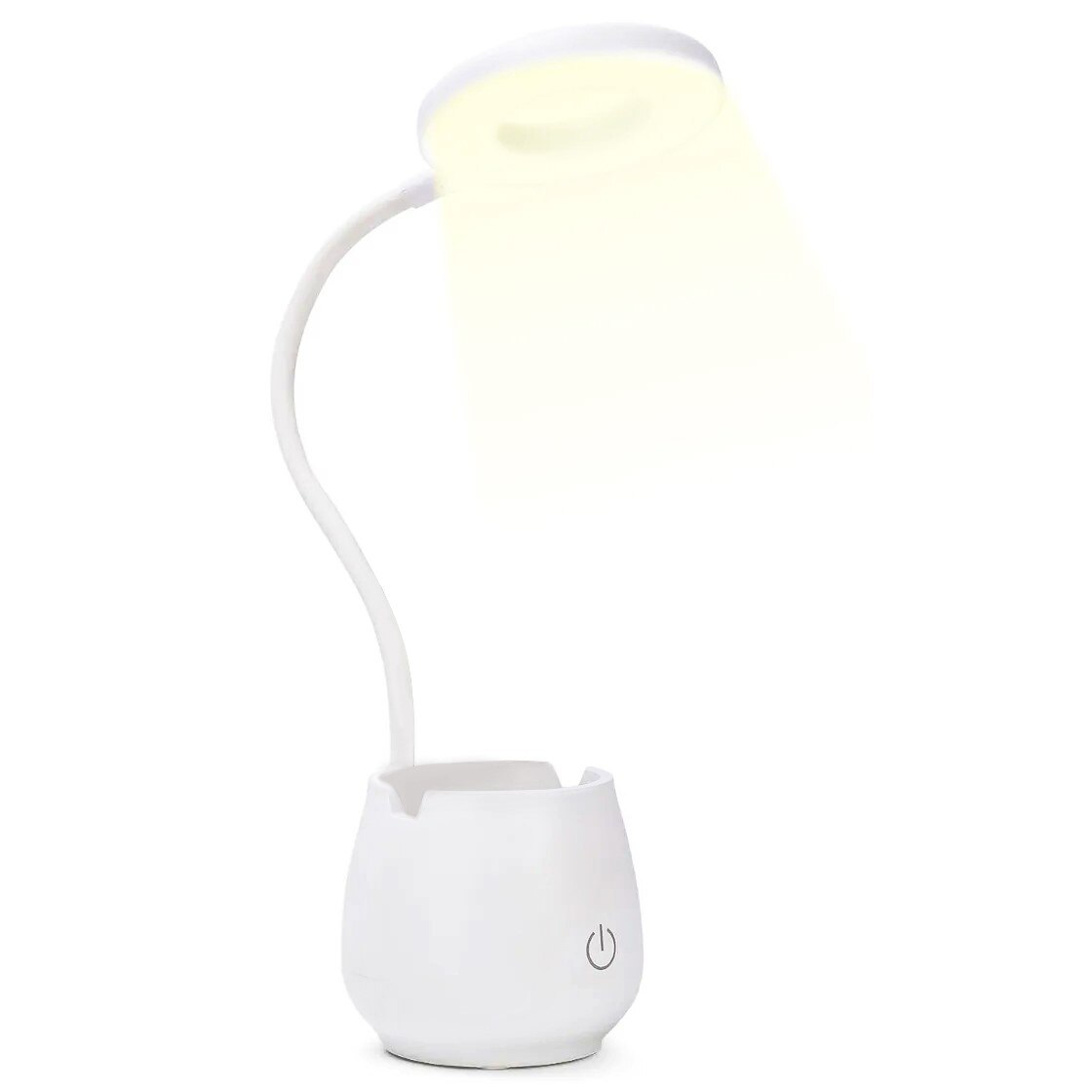 Lampa de birou, LED, control tactil, reglabila, reincarcabila USB, Alb