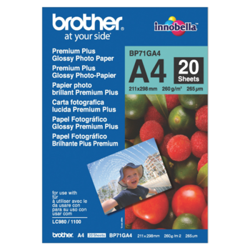 Hartie Foto Brother BP71GA4, glossy A4 Hartie Foto Brother BP71GA4, glossy A4