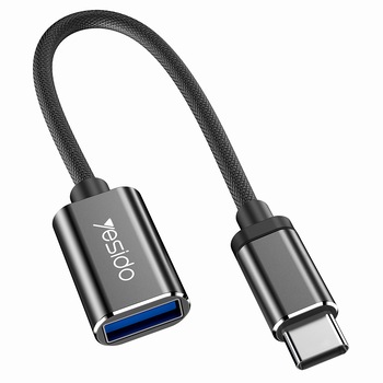 Adaptor de cablu OTG de tip C la USB 3.0, Plug & Play, 5Gbps, negru Adaptor de cablu OTG de tip C la USB 3.0, Plug & Play, 5Gbps, negru