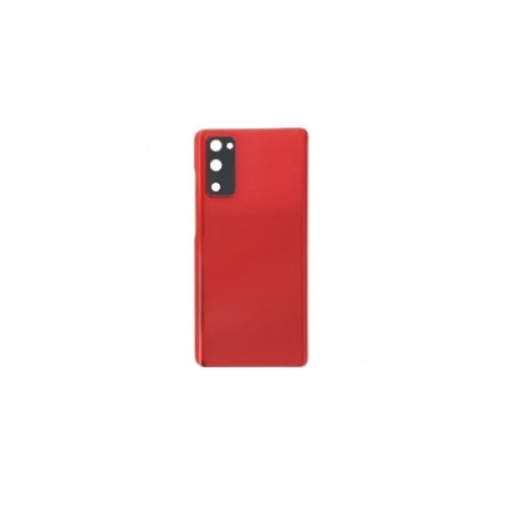 Samsung G780, G781 Galaxy S20 FE (4&5G) akkufedél (hátlap) kamera lencsével és ragasztóval, piros-narancs (gyári)
