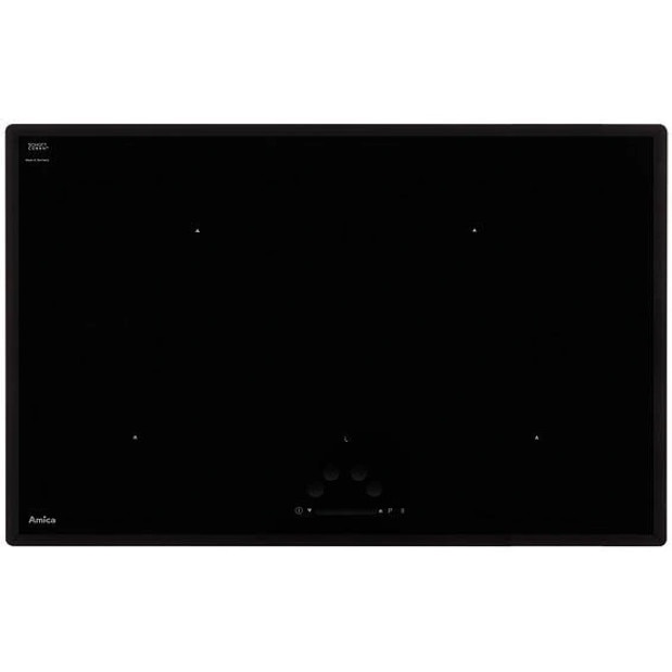Plita Incorporabila Amica PI 7511SF , Inductie, 4 arzatoare, 77 cm, Negru