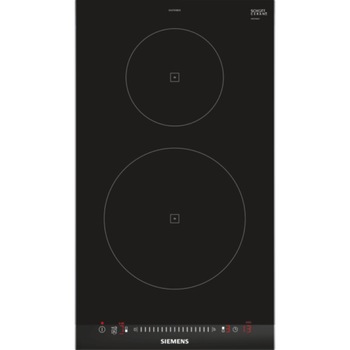 Plita Incorporabila Siemens EH375FBB1E, Inductie, 2 zone de gatit, 32 cm, Negru Plita Incorporabila Siemens EH375FBB1E, Inductie, 2 zone de gatit, 32 cm, Negru