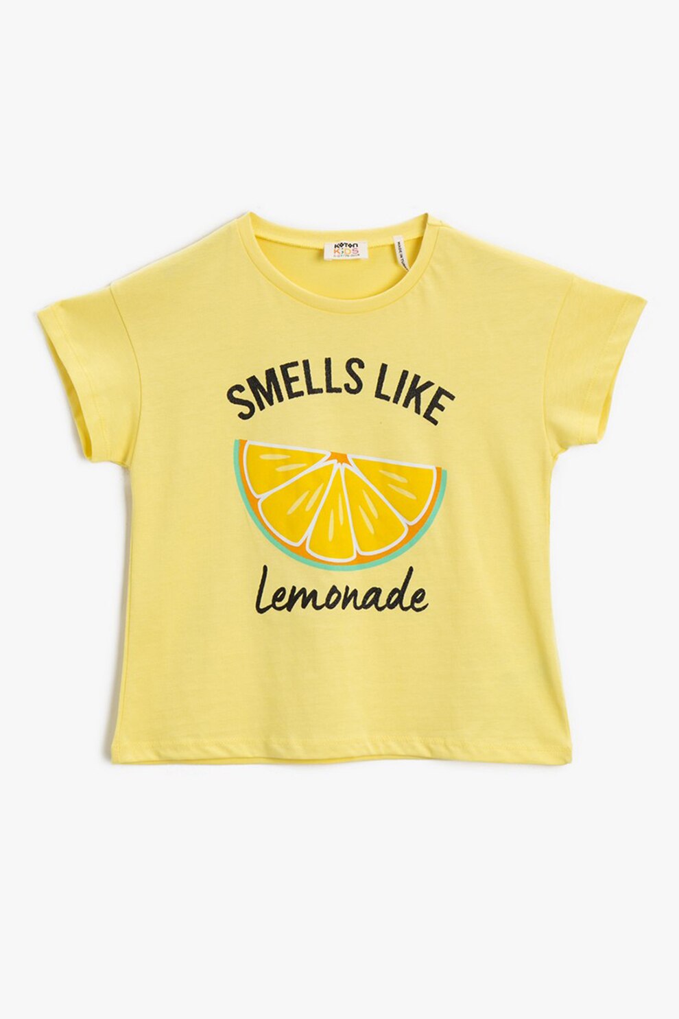 KOTON, Tricou de bumbac cu imprimeu grafic, Galben/Negru, 122-128 CM