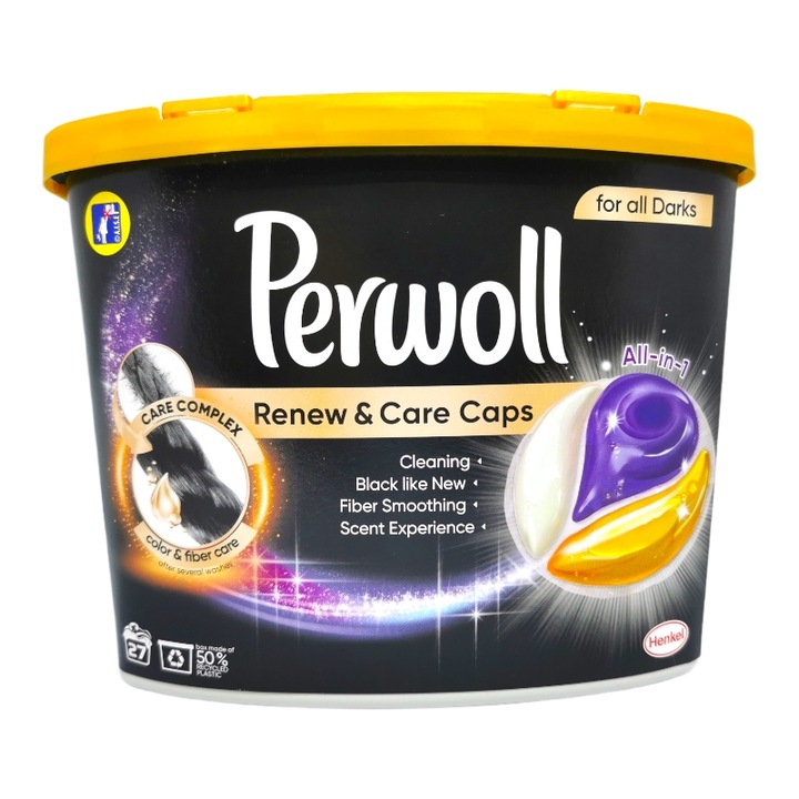 Капсули за пране Perwoll, За черни дрехи, 27 пранета
