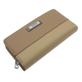 Portofel de dama, Dudlin, din piele ecologica, 19 x 10 x 3.5 cm, Bej - PR400 Portofel de dama, Dudlin, din piele ecologica, 19 x 10 x 3.5 cm, Bej - PR400