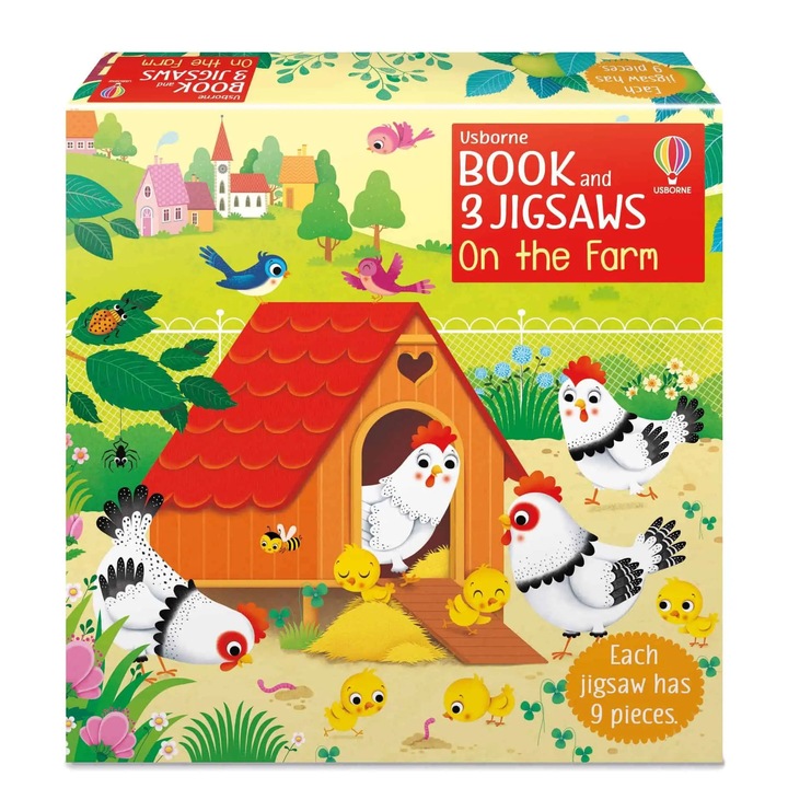 Book and 3 Jigsaws: On the Farm - Taplin Sam, Usborne