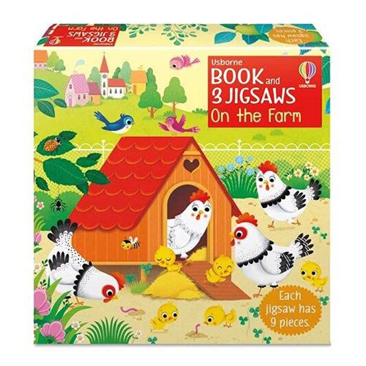 Usborne Book and 3 Jigsaws: On the Farm - Taplin Sam
