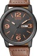Citizen, Ceas rotund analog cu o curea de piele, Maro scortisoara