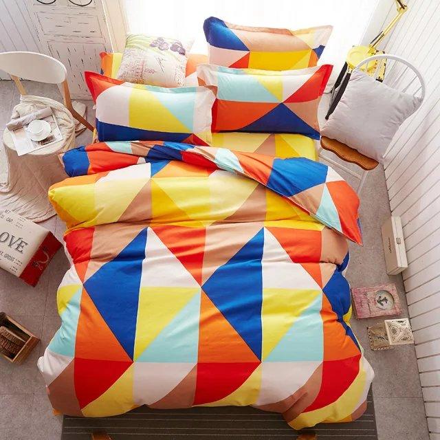 Set lenjerie de pat dublu, 230 x 220 cm, bumbac satinat, 4 piese, Casa de Vis, A50-521